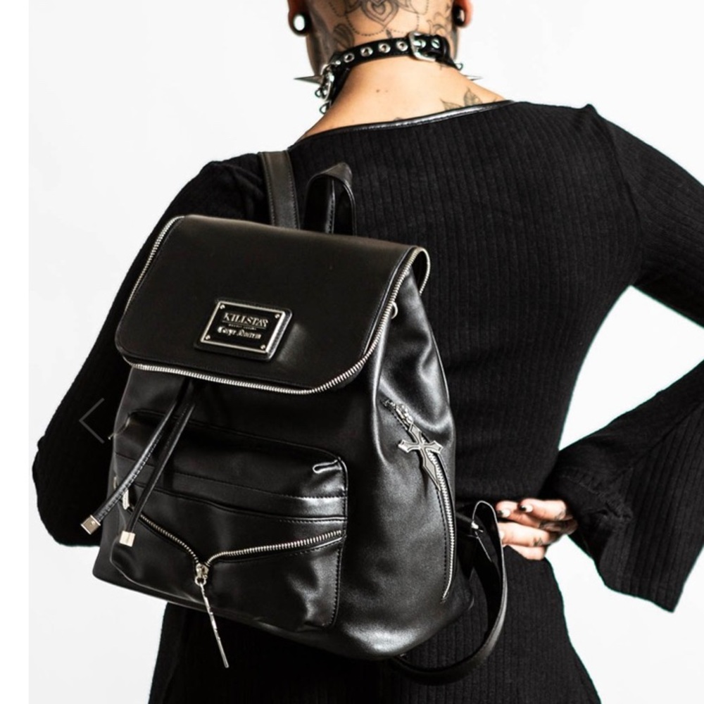 Killstar Cross My Heart Black Backpack